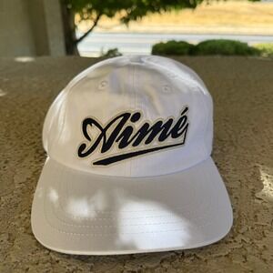 Aime Leon Dore ALD Script Logo Hat White Baseball Cap